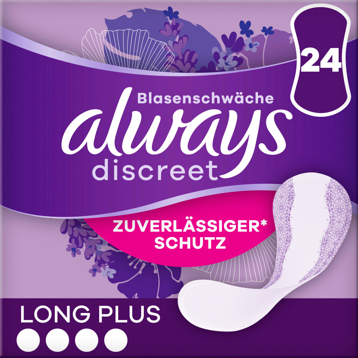 discreet Slipeinlagen Inkontinenz Long Plus, 24 St