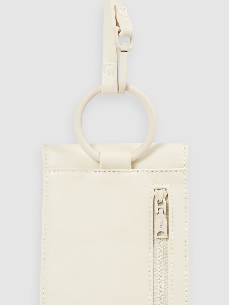 Handytasche in Leder-Optik in ecru