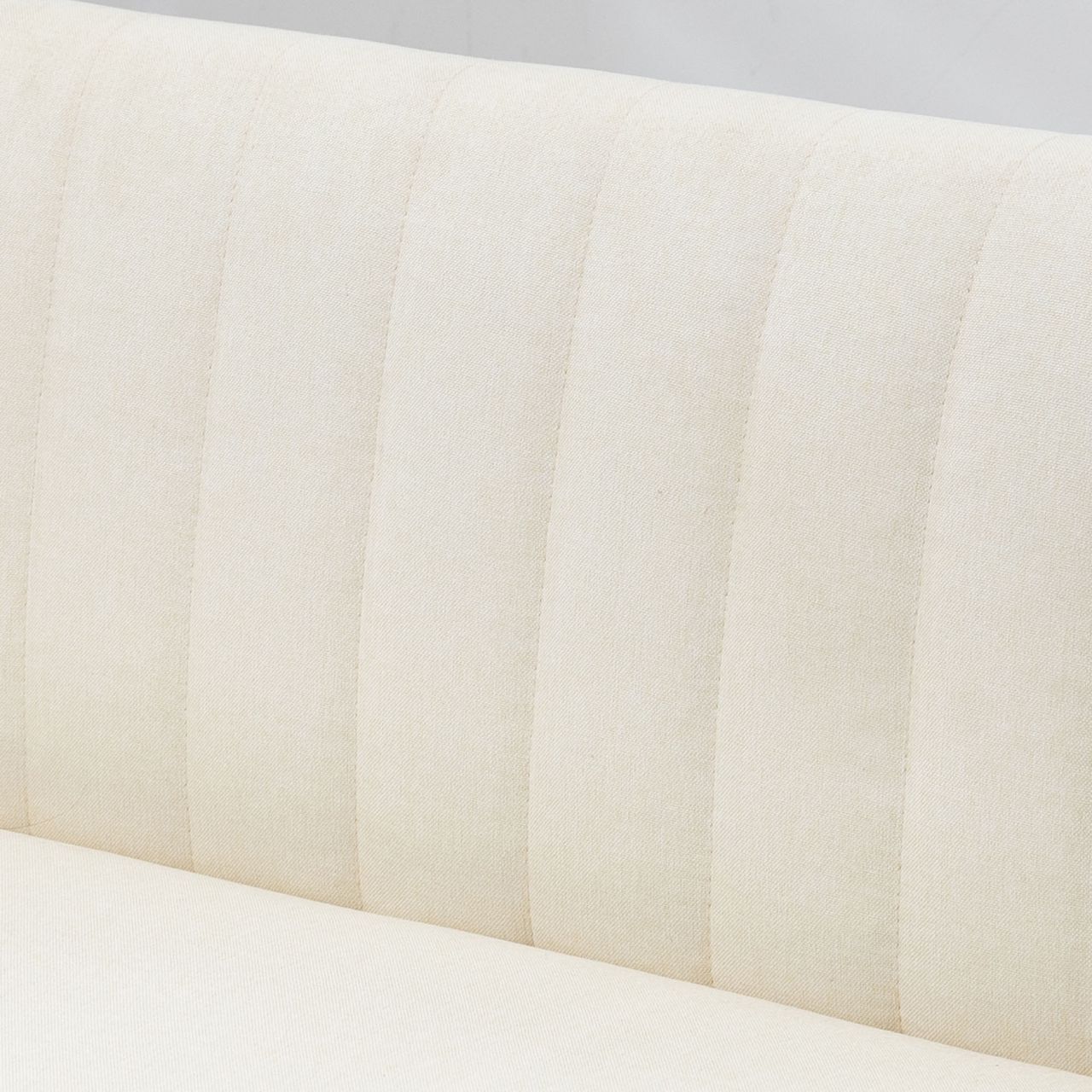 HOMCOM Sofa 2-Sitzer Stoffsofa Couch Polstersofa Loungesofa breit Cremeweiß