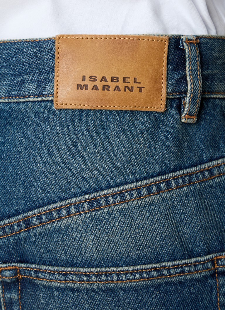 Isabel Marant Joanny augstvidus džinsi ar platām biksēm un vidēju berzi
