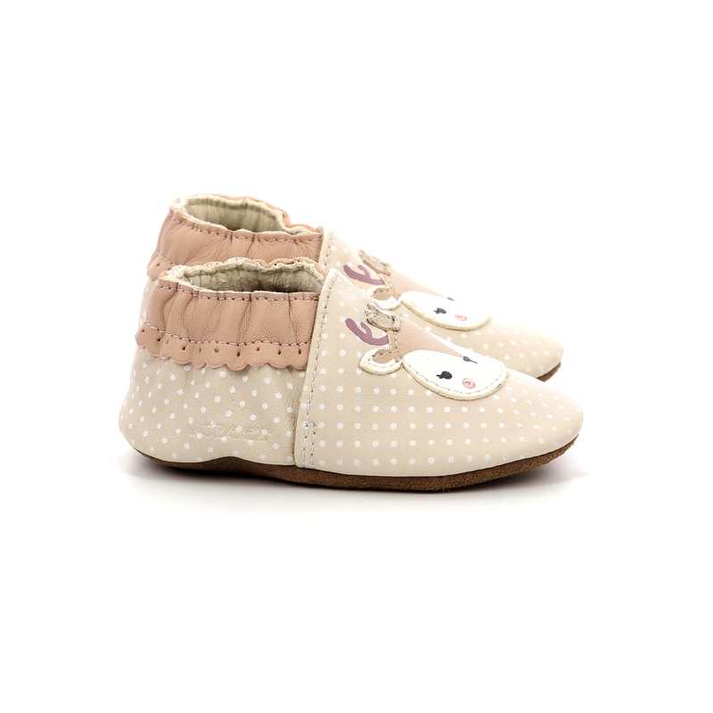 Chaussons cuir tannage vegetal Fancy Snow