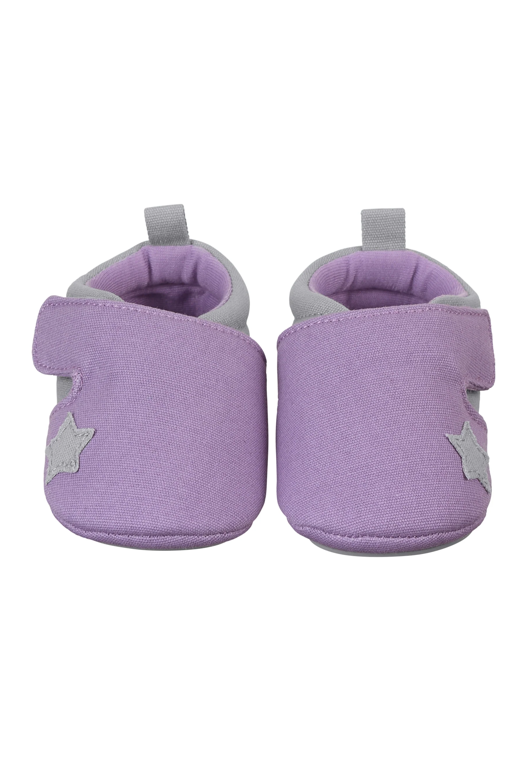 Baby Krabbelschuh aus Canvas mit Applikation Stern