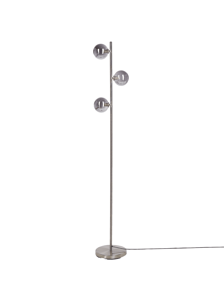 Beliani Stehleuchten RAMIS in Silber - (W) 23 x (H) 154 x (L) 23 cm günstig kaufen onesize