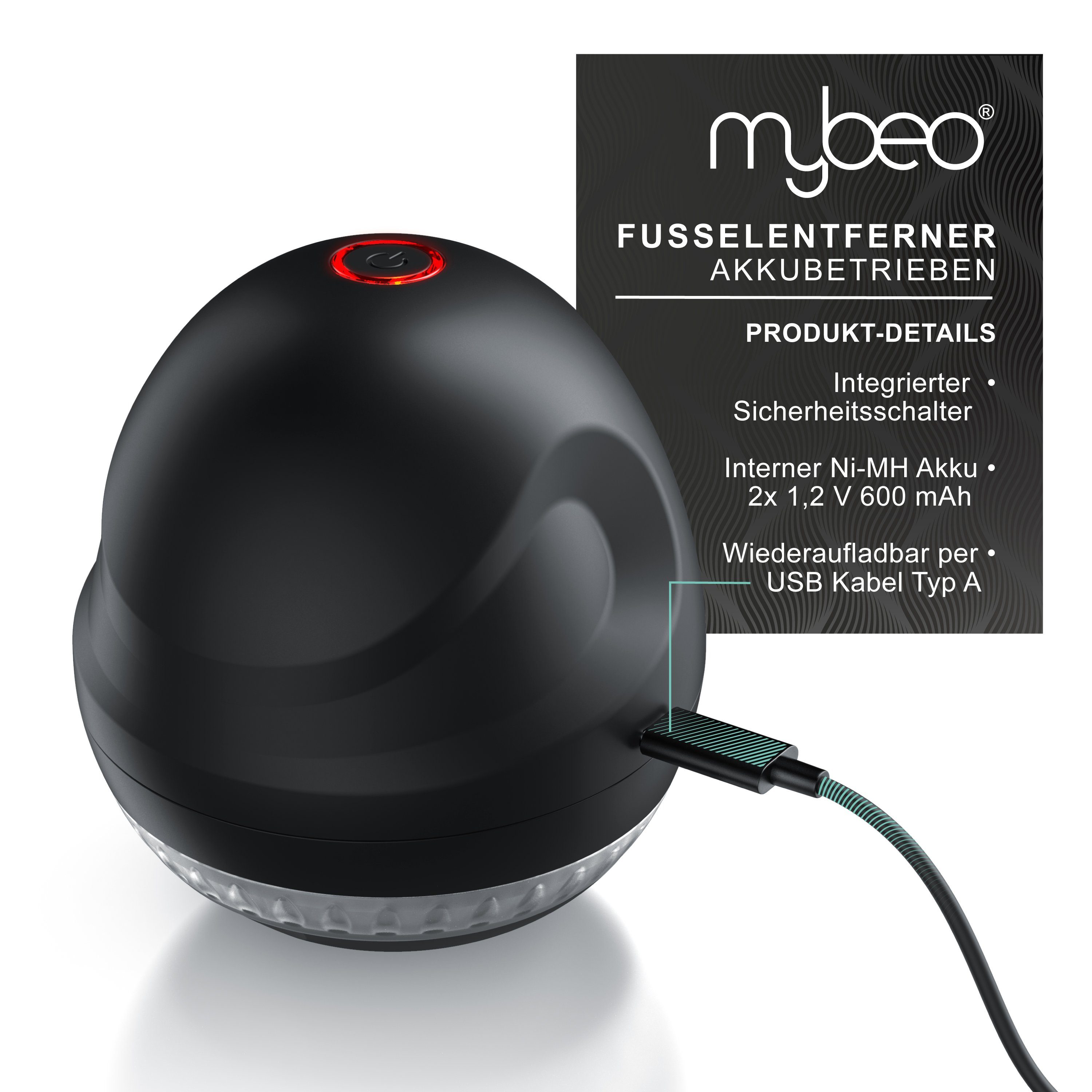 MyBeo Fusselrasierer, elektrischer Fusselentferner mit Akku - Fusselrasierer wiederaufladbar
