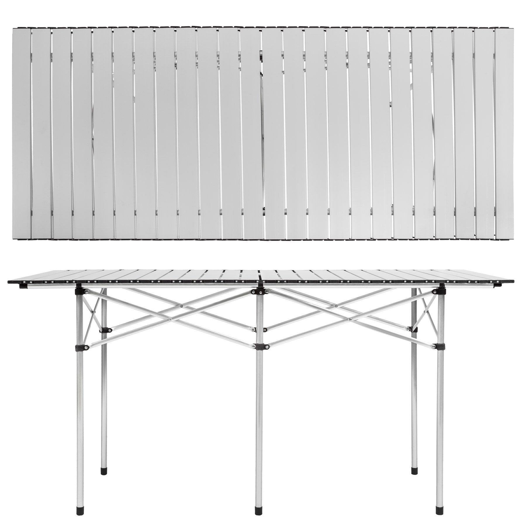 tectake Campingtisch Camping Klapptisch aus Aluminium inkl. Tasche (1-St., 1 tlg)