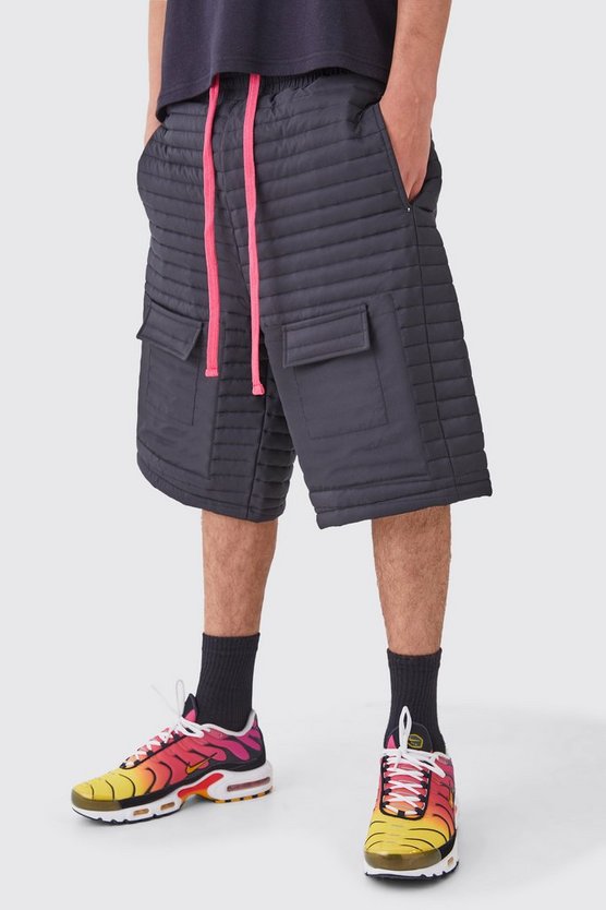 Gesteppte Nylon-Jorts mit elastischem Bund