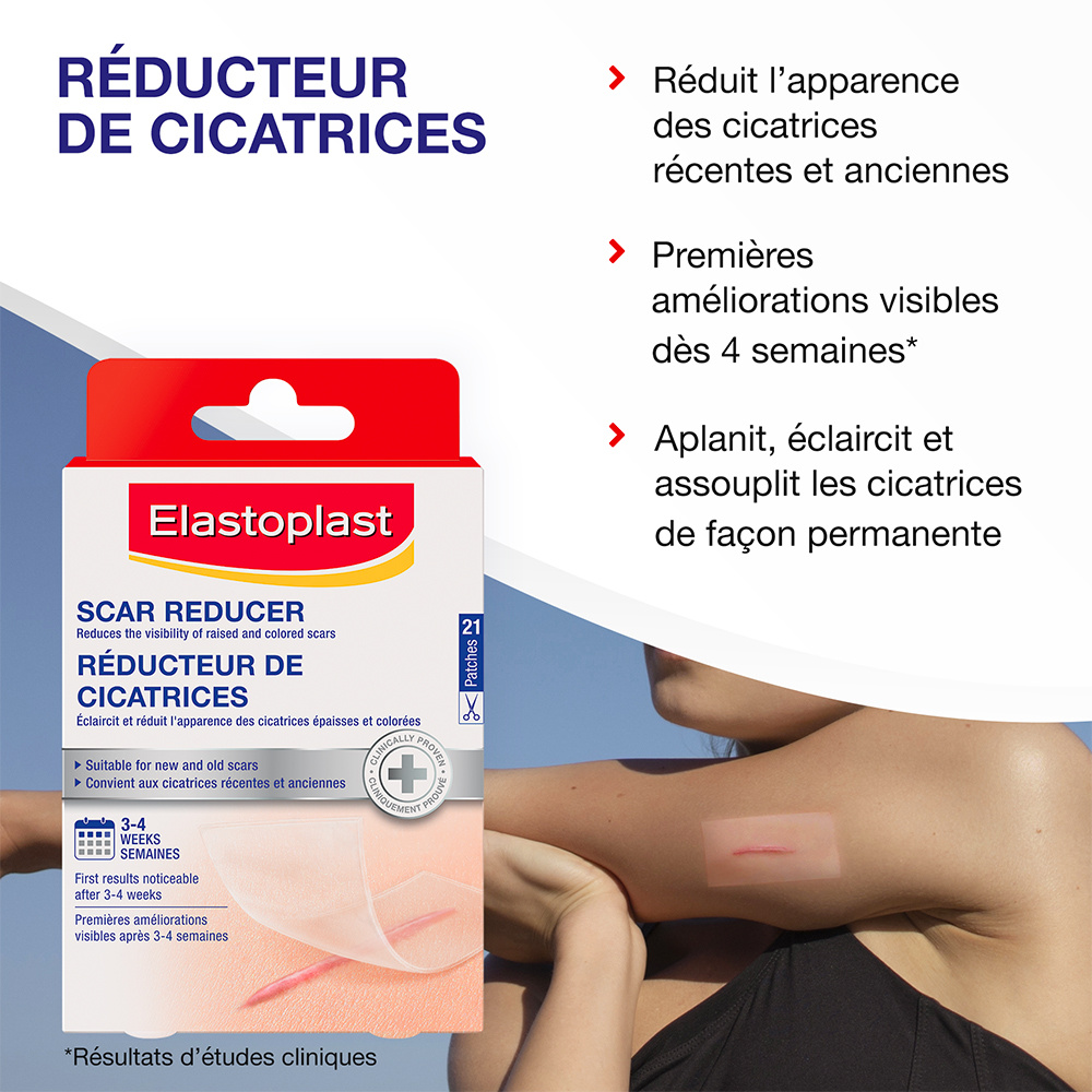 elastoplast Elastoplast Réducteur de Cicatrices - BoBoîte de 21 pansements Pansements réducteurs de cicatrices