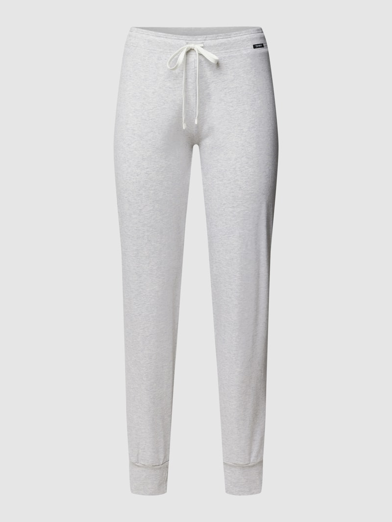 Pyjamahose mit elastischem Bund Modell 'Every Night' in hellgrau meliert