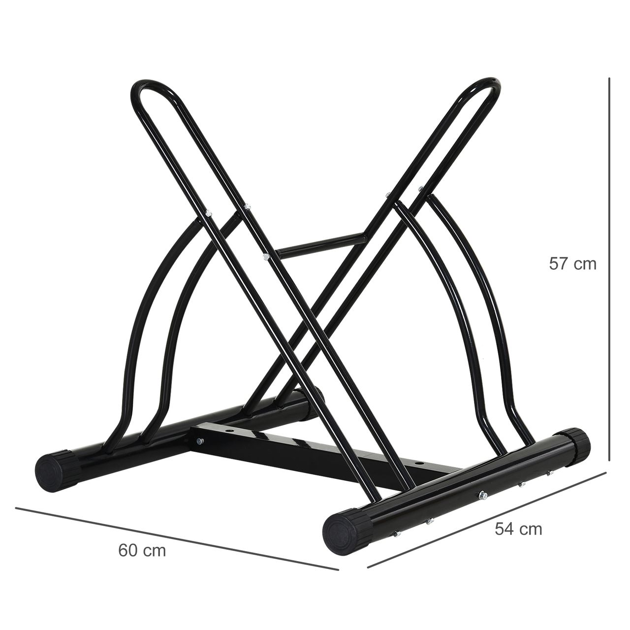 HOMCOM Universal Fahrradständer Montageständer Fahrrad Zubehör Metall Schwarz 60 x 54 x 57 cm