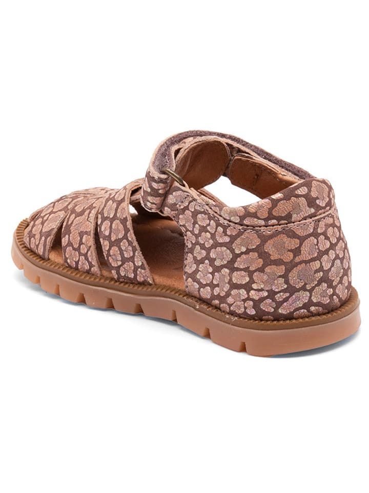 bisgaard Leder-Halbsandalen in Braun/ Rosa günstig kaufen