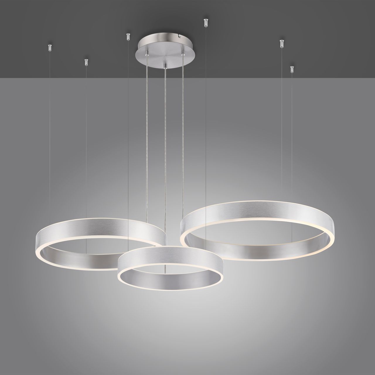 Paul Neuhaus LED Pendelleuchte SCULLI, CCT, dimmbar, separat schaltbar, Stahl