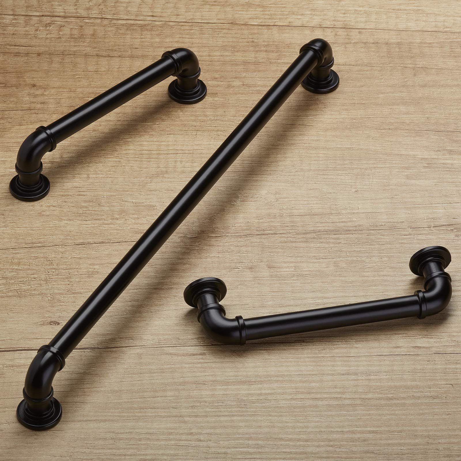 SO-TECH® Möbelgriff Bügelgriff TUBEOS schwarz BA 128 - 320 mm - incl. Schrauben, incl. Schrauben
