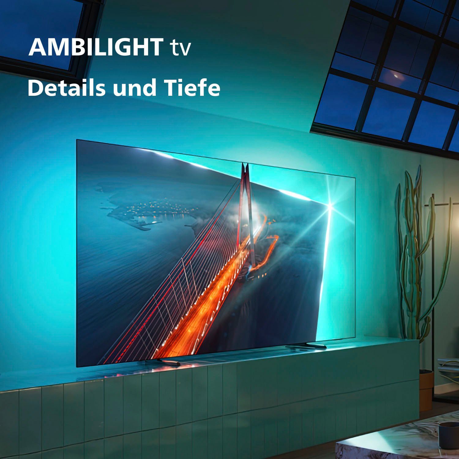 Philips 48OLED708/12 OLED-Fernseher (121 cm/48 Zoll, 4K Ultra HD, Android TV, Google TV, Smart-TV)