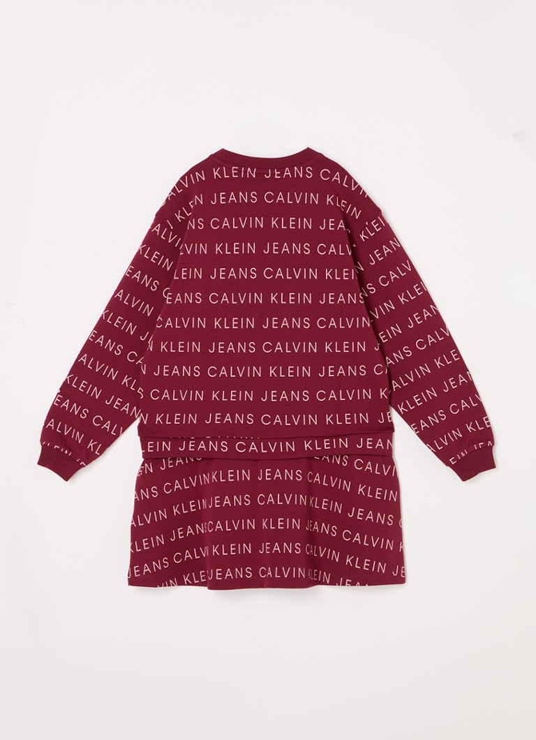 vestito maglione con stampa logo Calvin Klein