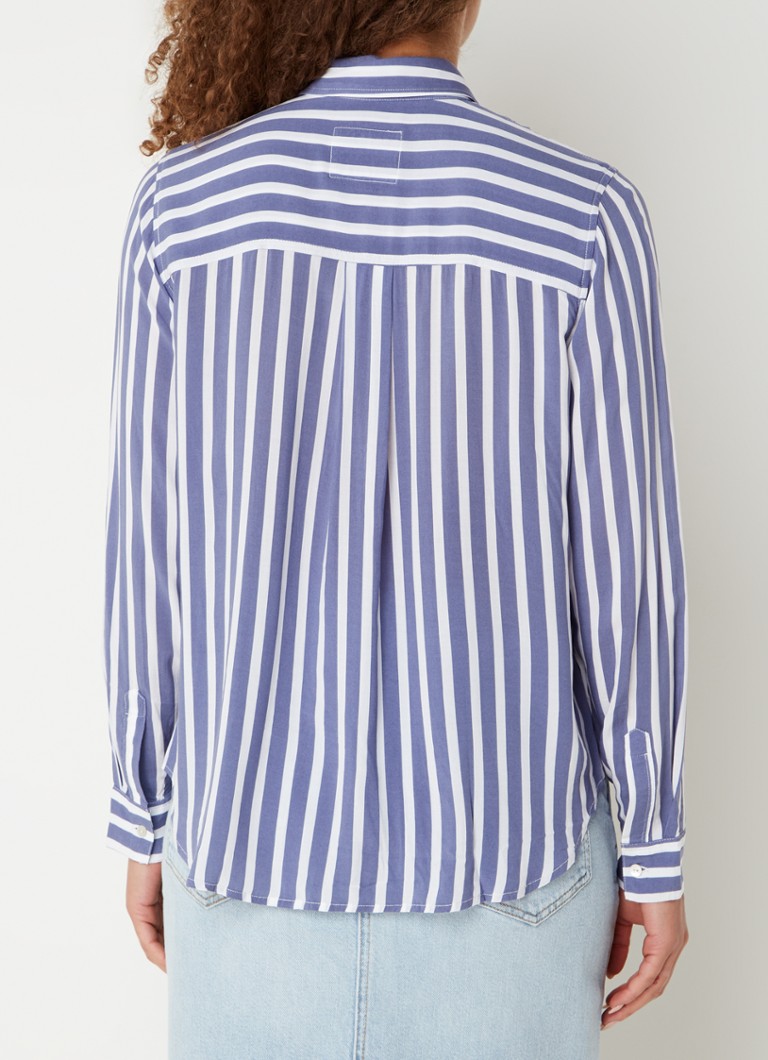 Bluza Rails Josephine s prugastim printom i džepom na prsima