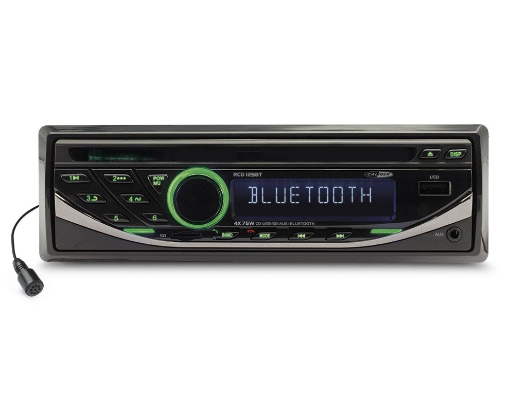 RCD123BT Car Radio - FM Radio mit Bluetooth, CD, USB, SD 4x 75watt - Schwarz