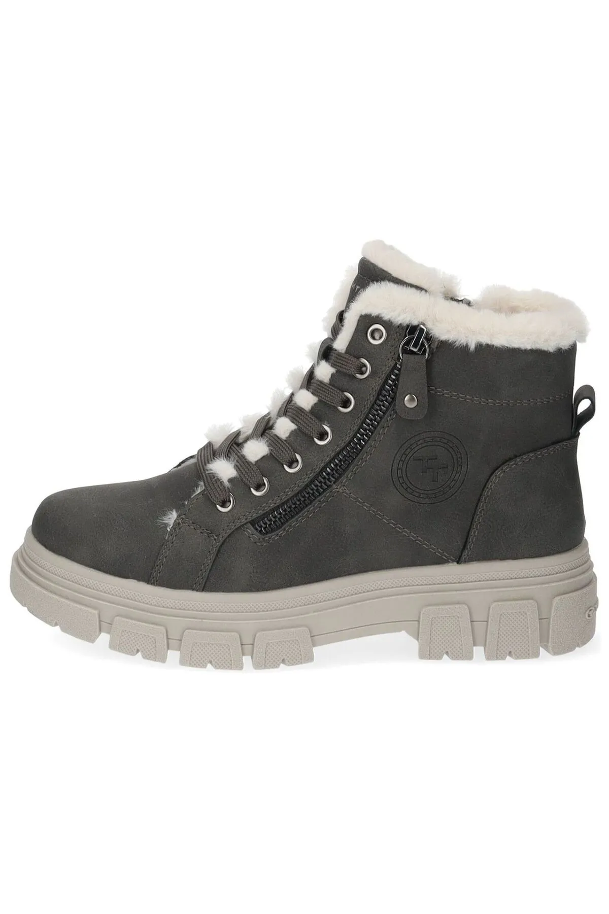 Tom Tailor  Stiefelette - Grau - Blockabsatz