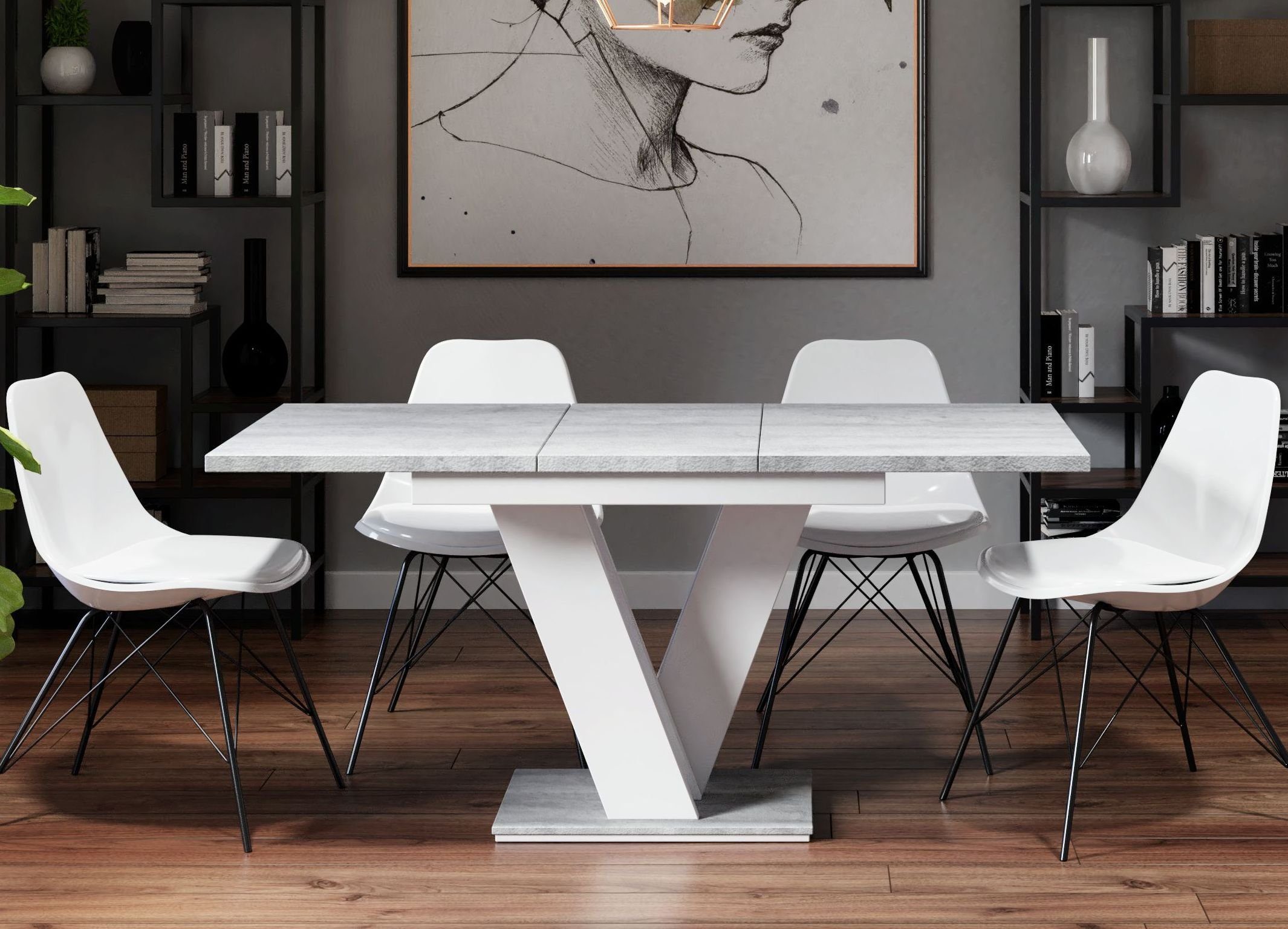 Compleo Esstisch Vinci Esszimmertisch, ausziehbar 120-160 cm, Esszimmer