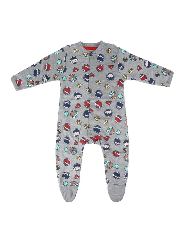 Superman Superman Baby Einteiler Strampler aus Baumwolle für Babys in Grau günstig kaufen