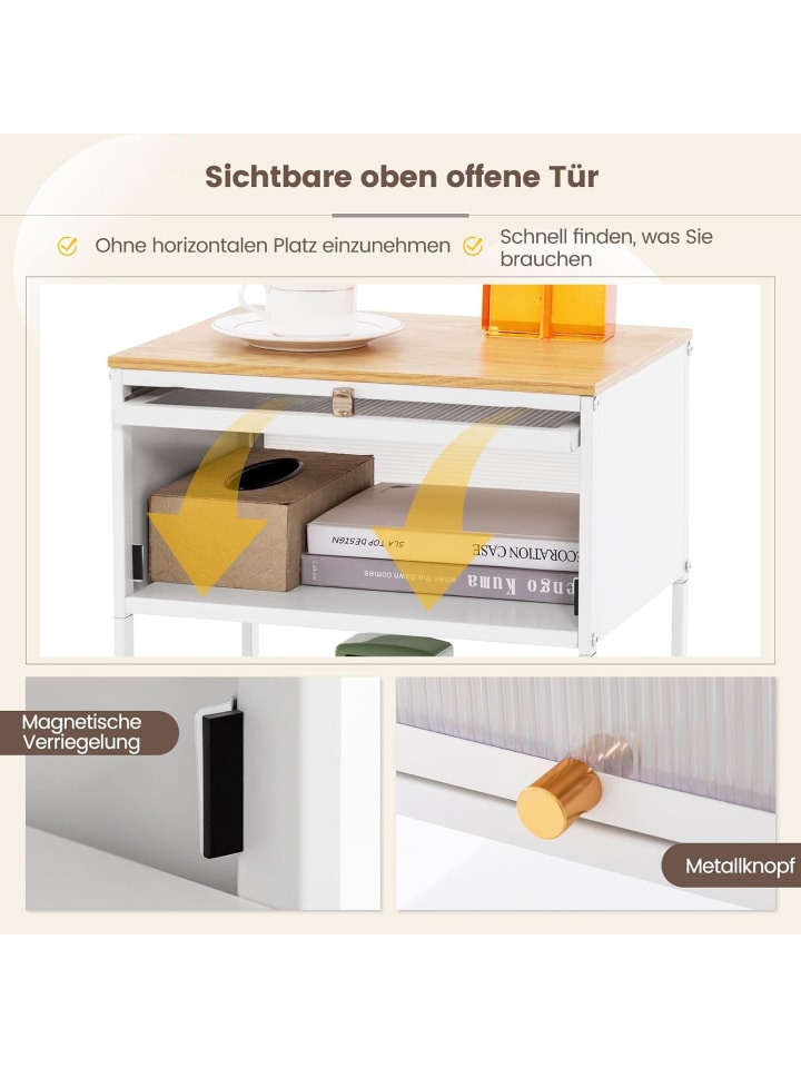 COSTWAY Nachttisch 40cm in Weiß günstig kaufen onesize