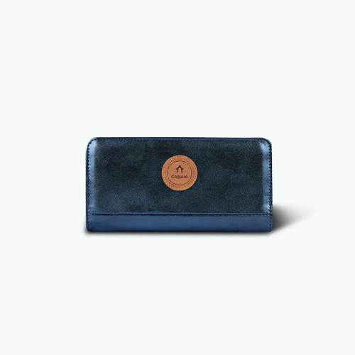 Large Larissa navy blue wallet
