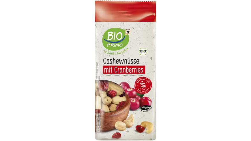 BIO PRIMO Bio Cashewnüsse & Cranberries 175 g