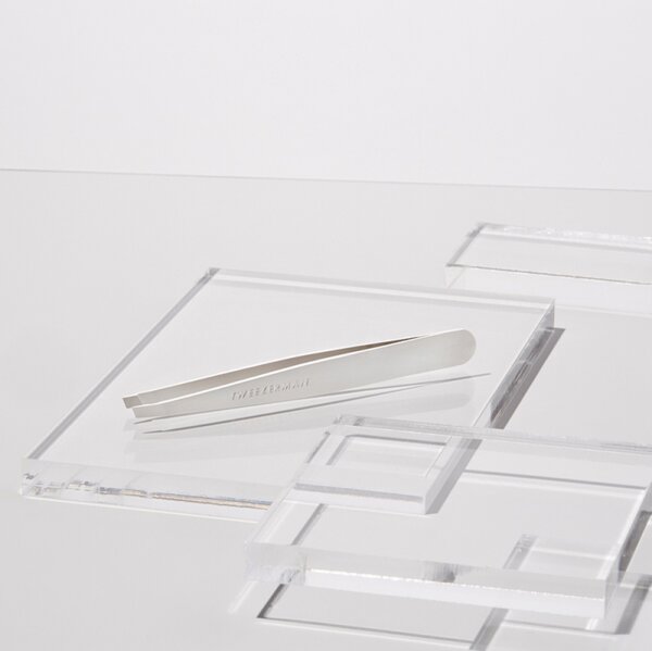 Tweezerman Slant Tweezer - Schräge Pinzette, Platinum Silver Pinzette