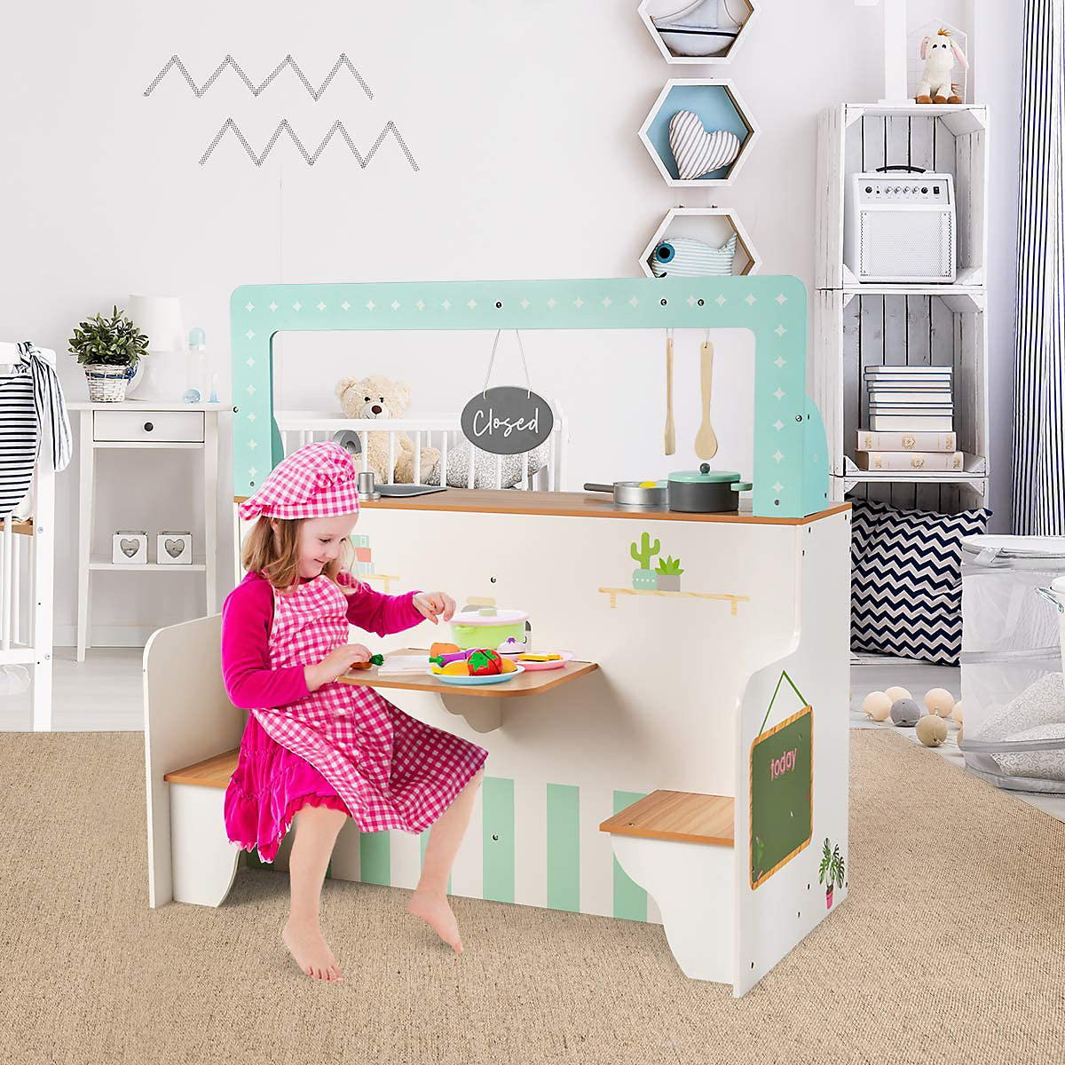 Kinderküche Spielküche Mit Sitzgruppe