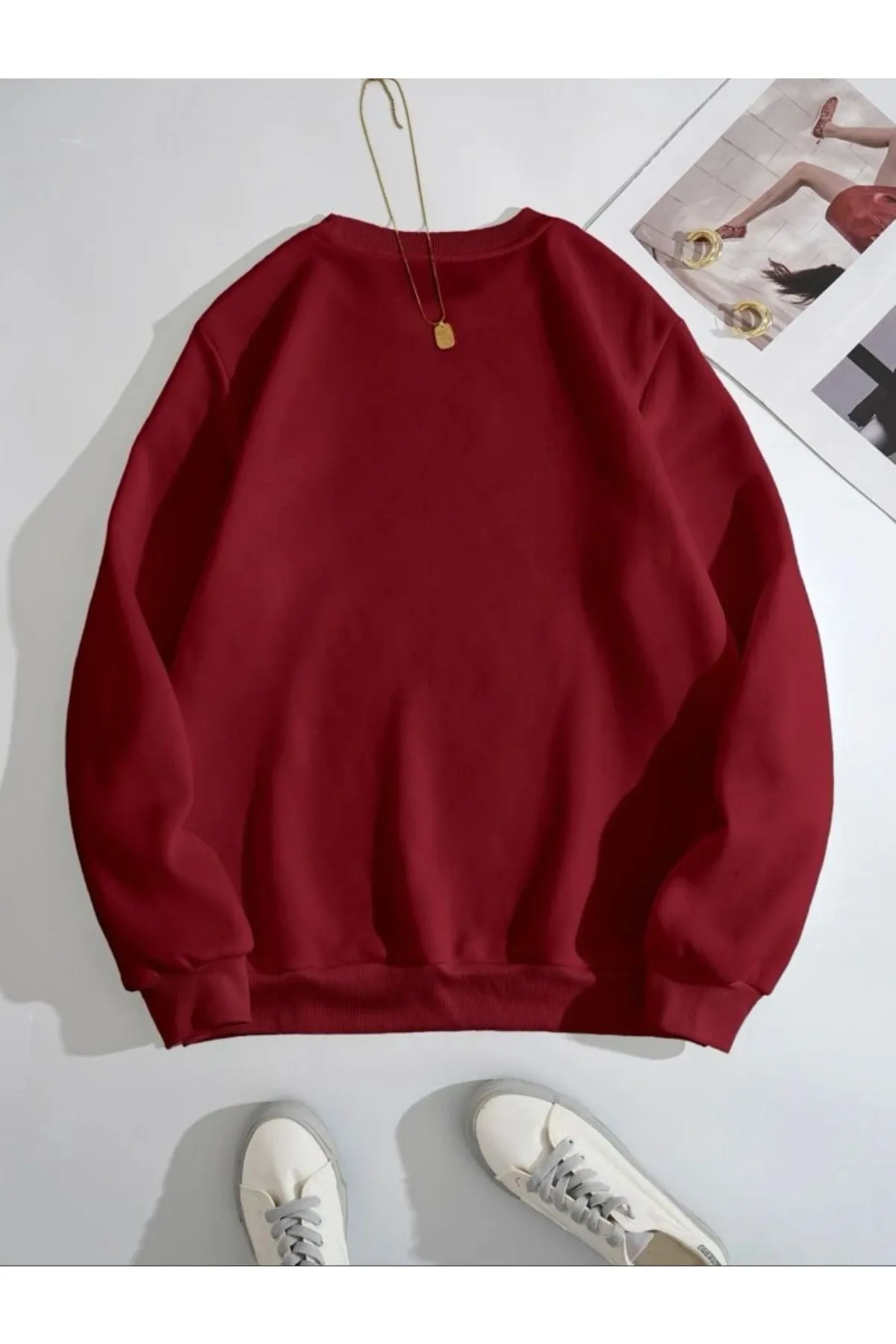 MOONBULL  Sweatshirt - Bordeaux - Regular Fit
