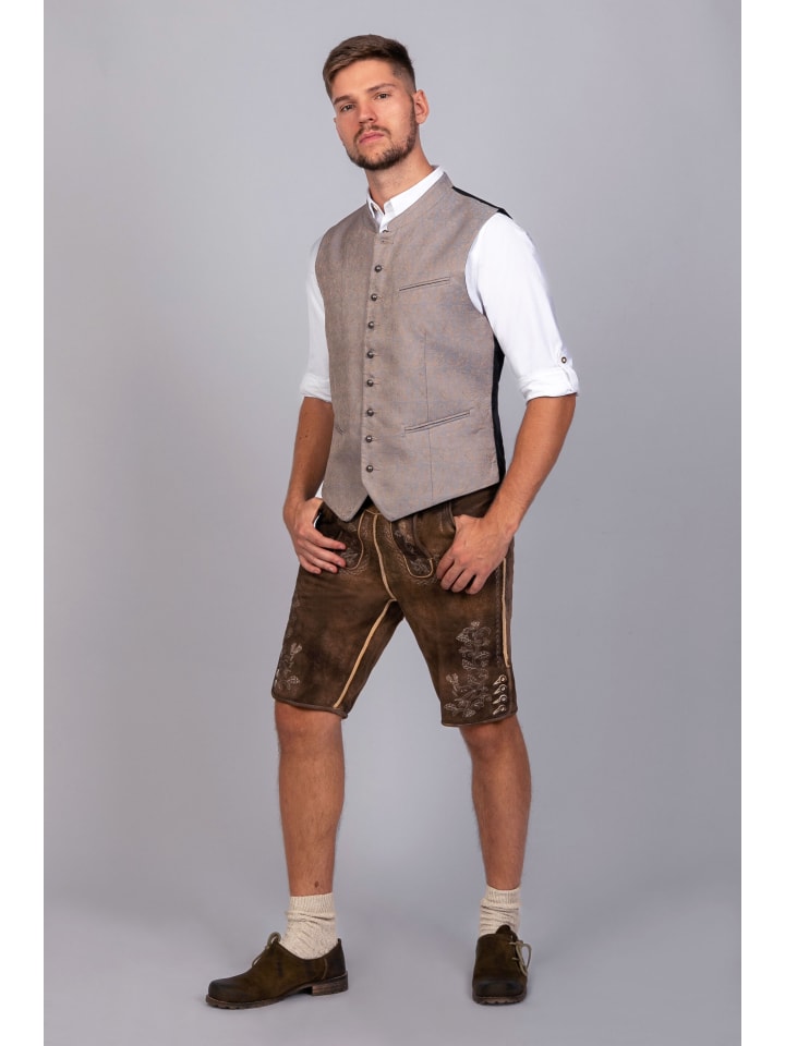 Edelnice Kurze Hirschlederhose Franz sämisch in dunkelbraun günstig kaufen