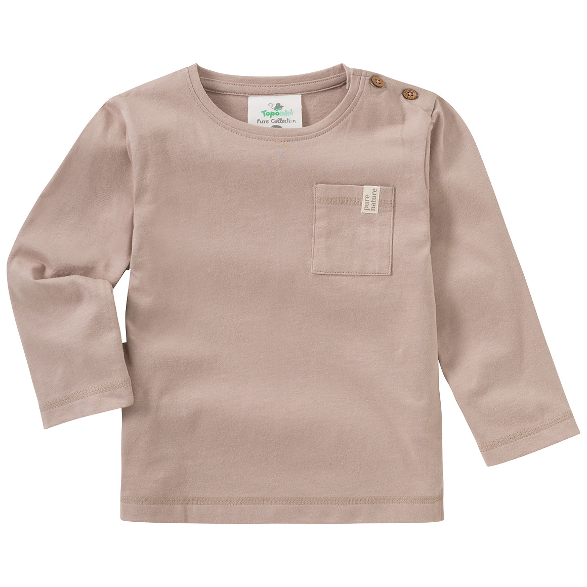 2 Baby Langarmshirts mit Brusttasche
