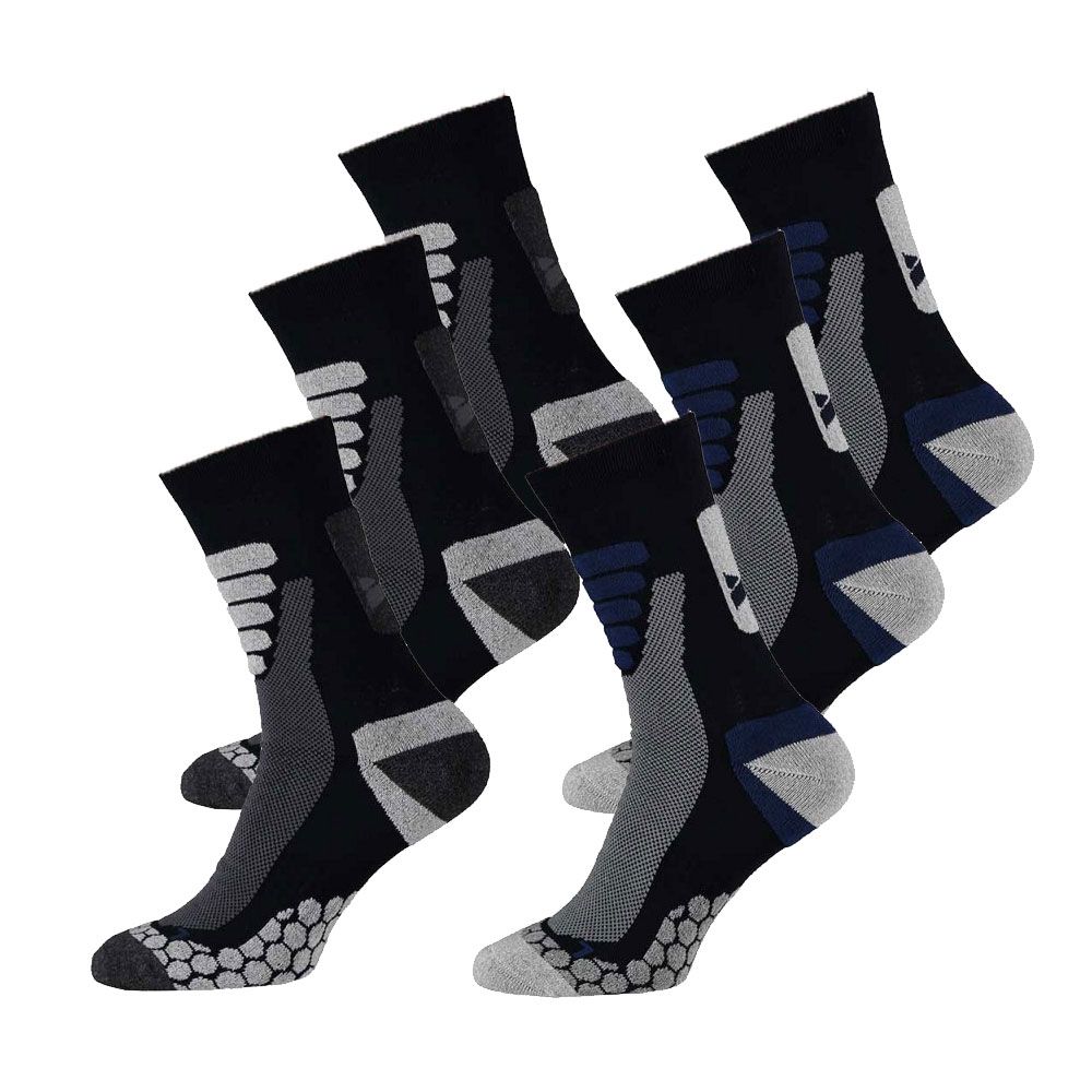 Xtreme 6 Paar Multi Blue Wandersocken