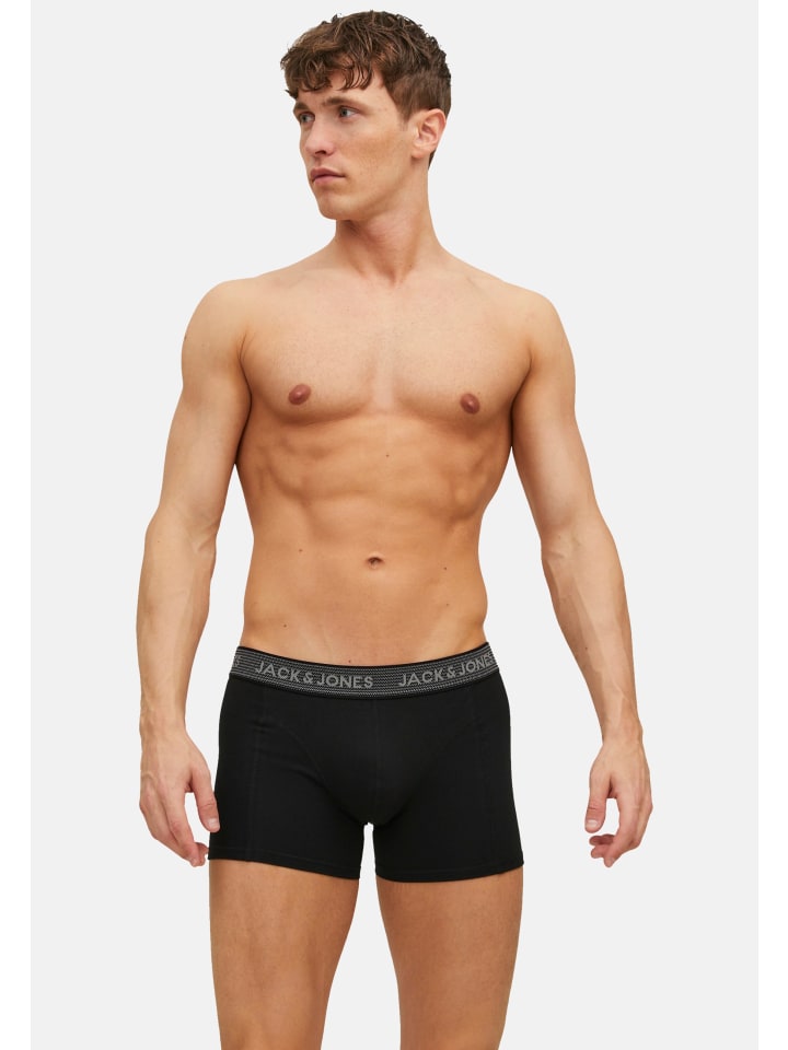 Jack & Jones Boxershorts 'WAISTBAND' in dunkelgrau günstig kaufen