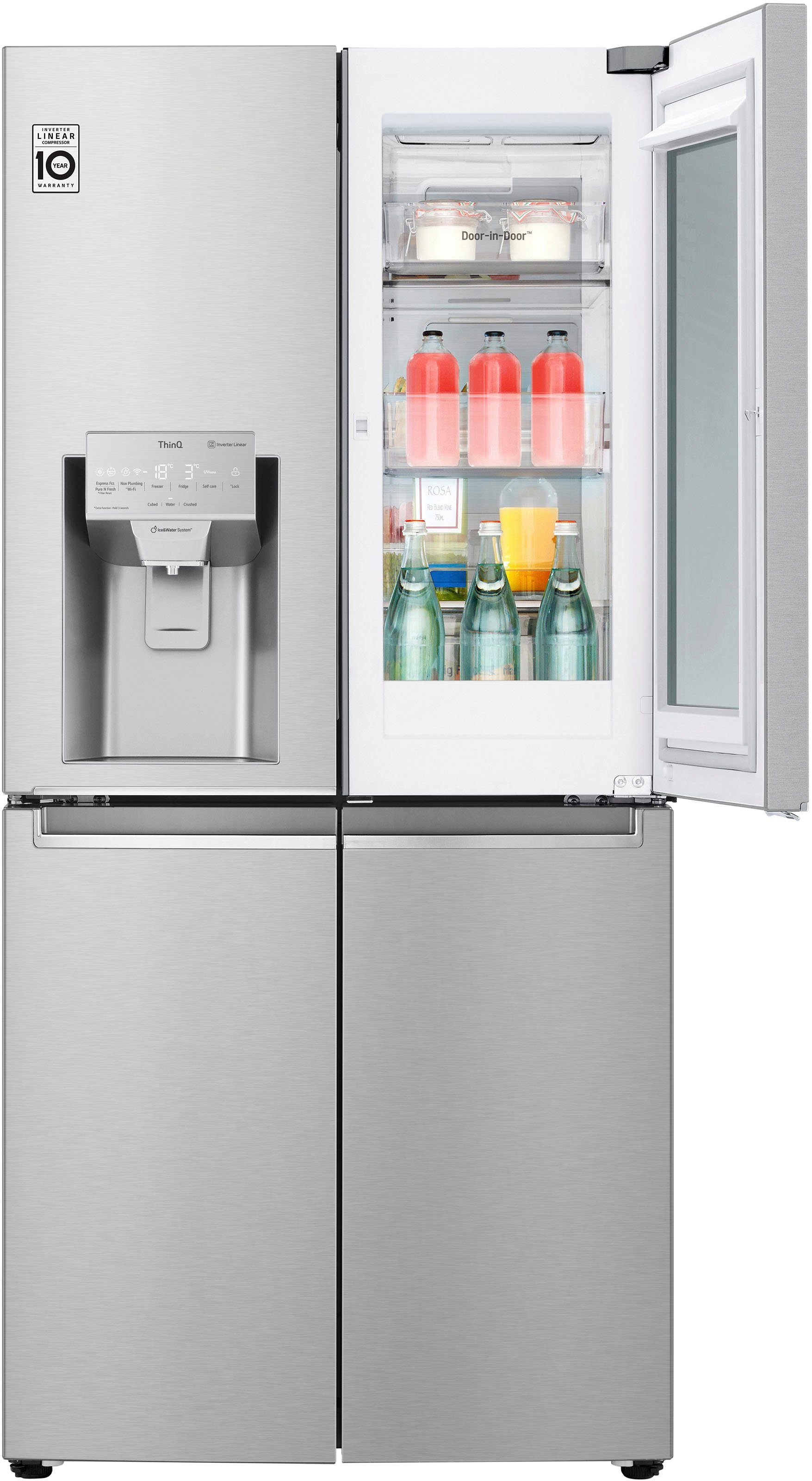 LG Multi Door GMX844BSBF, 178,7 cm hoch, 83,5 cm breit, InstaView™