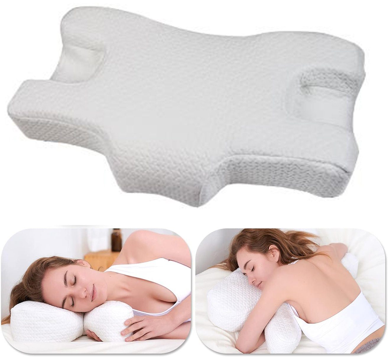 Nackenstützkissen Anti-wrinkle pillow, side sleeper pillow, anti-ageing, HOHEA H, neck pillow, ergonomic, back sleeper, stomach sleeper pillow