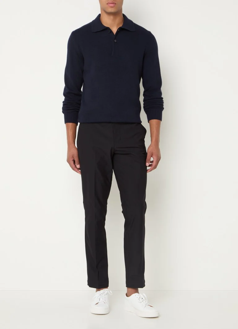 Polo Boggi Milano de malha fina e corte regular em mistura de cashmere