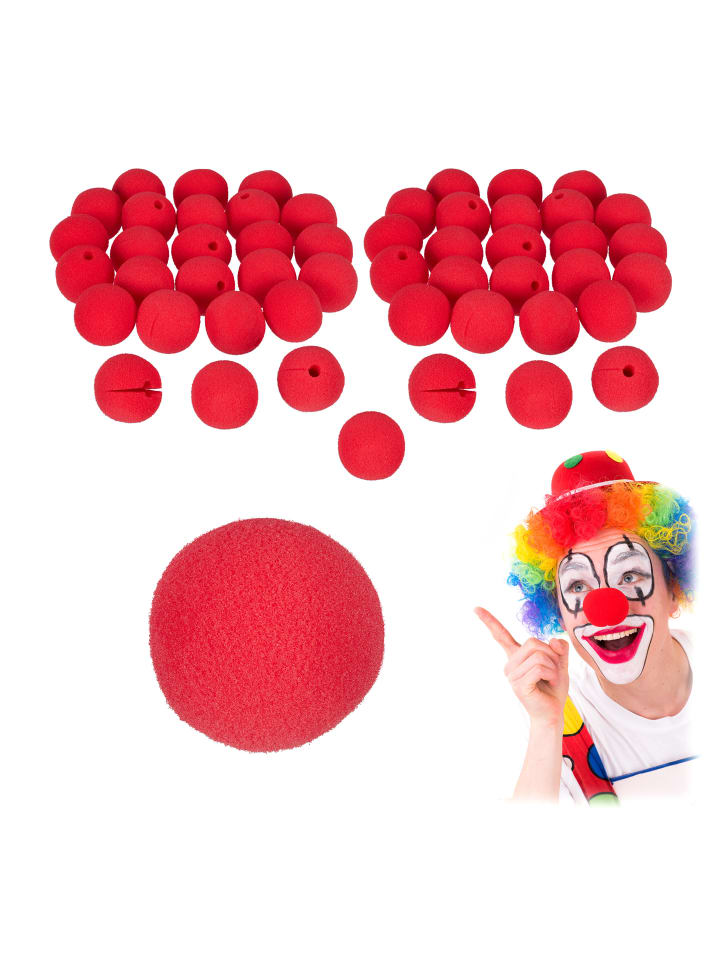 relaxdays 50x Clownsnasen in Rot günstig kaufen onesize