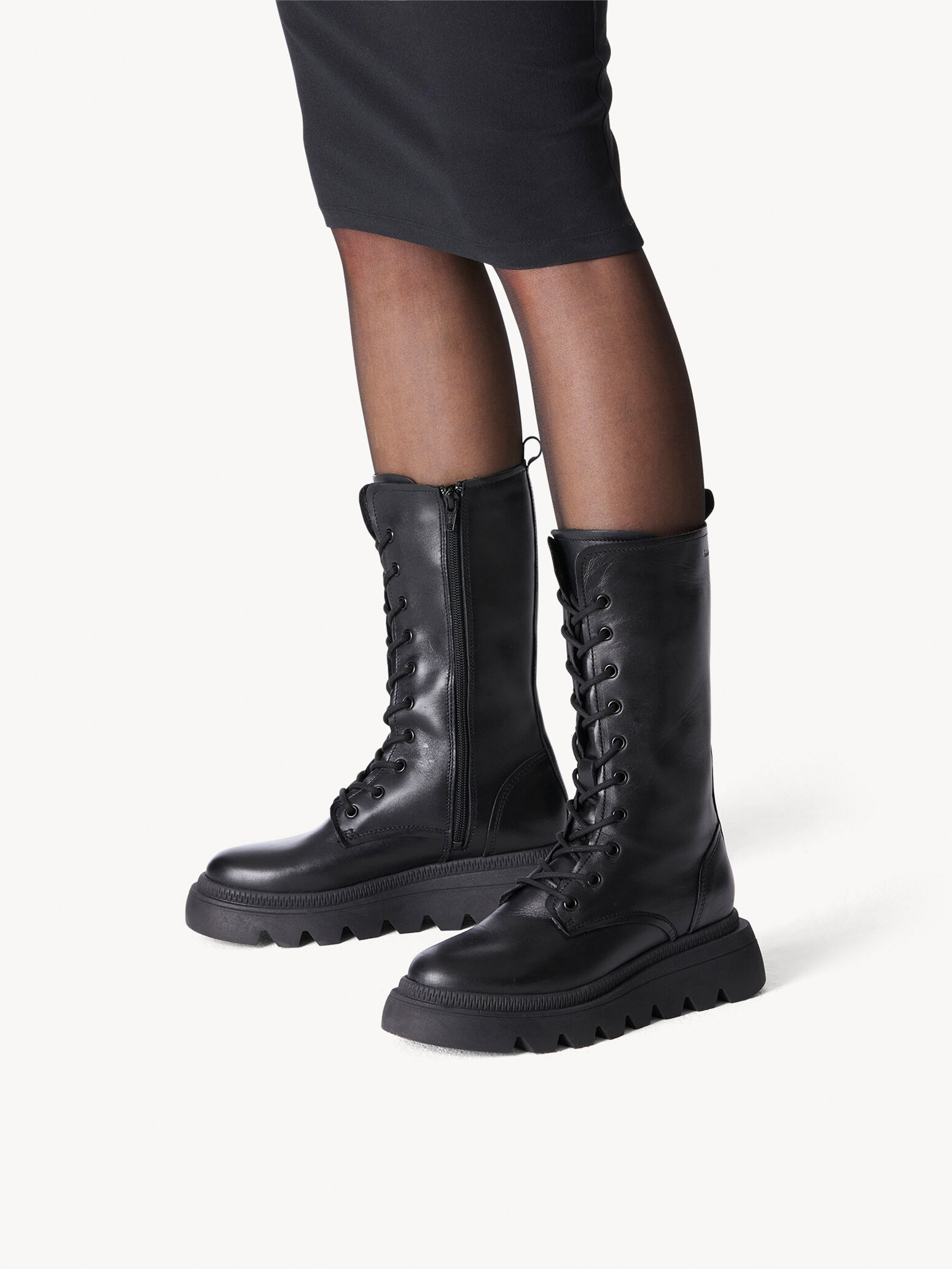 Bottine en cuir - noir