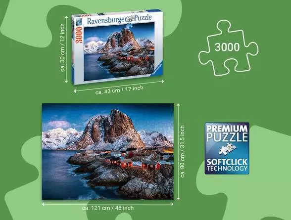 Puzzle 3000 Teile - Hamnoy, Lofoten