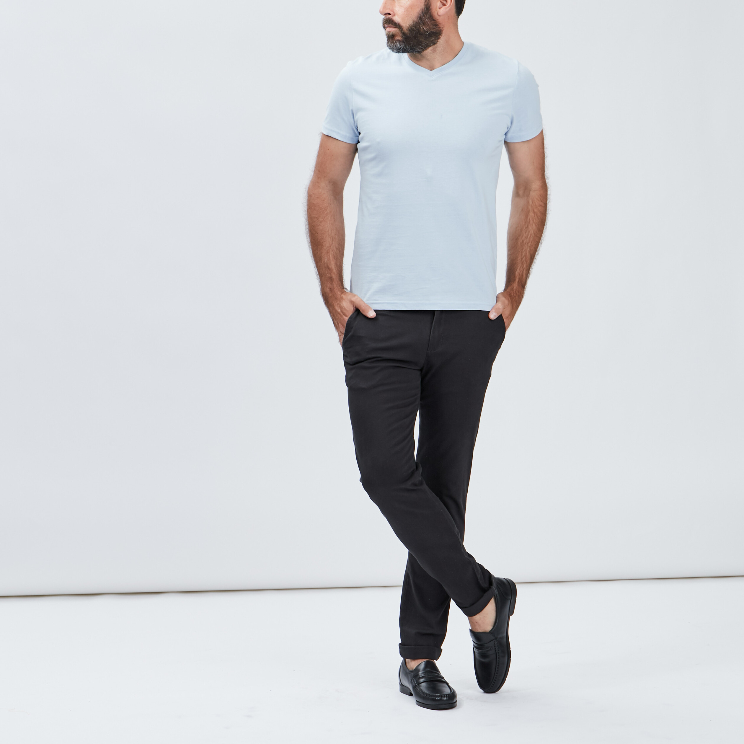 Pantalon chino gris foncé homme | La Halle