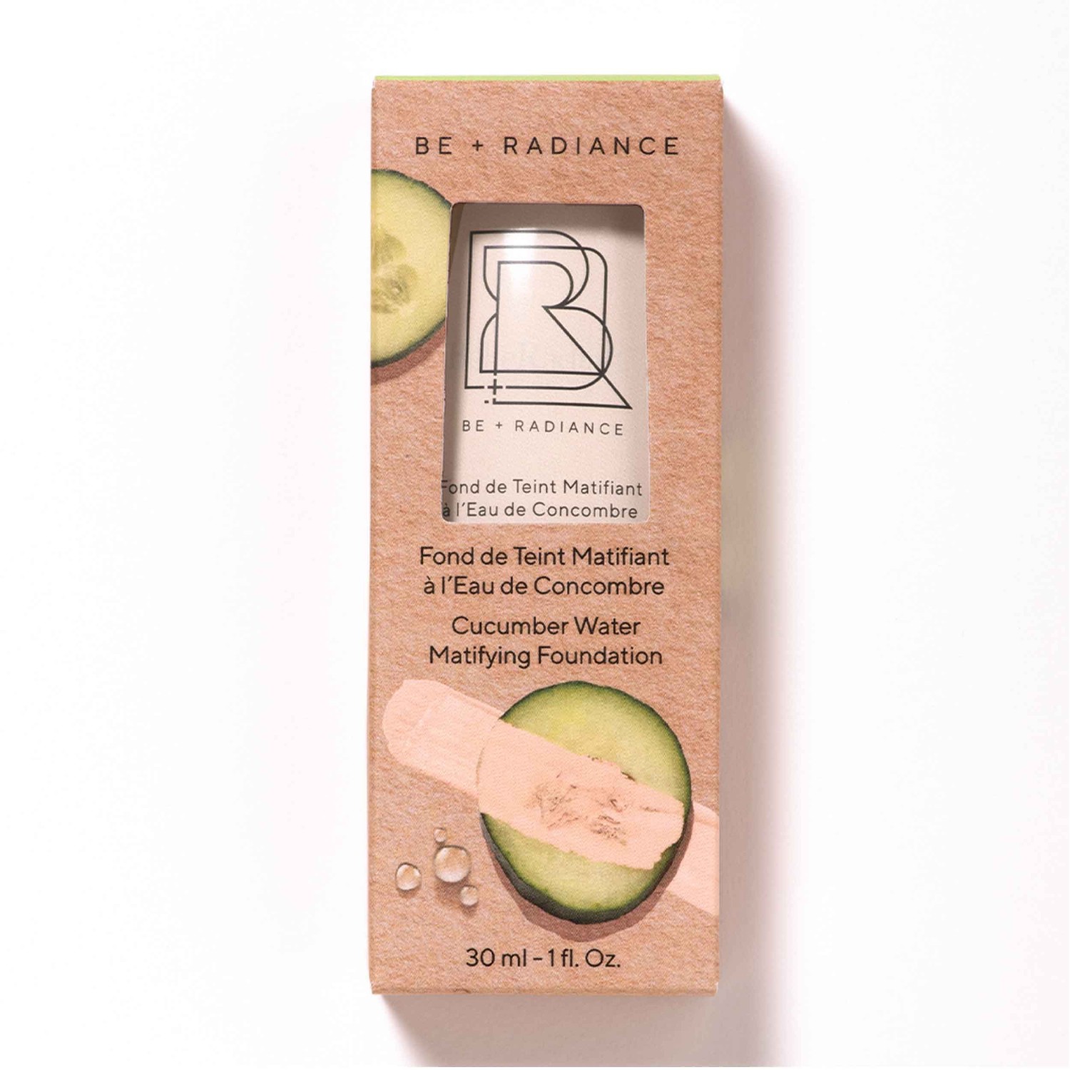 BE + Radiance matirajući puder s vodom krastavca br. 08