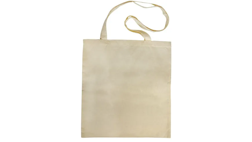 rayher Baumwoll-Tasche mit langen Henkeln 38x42cm beige/natur