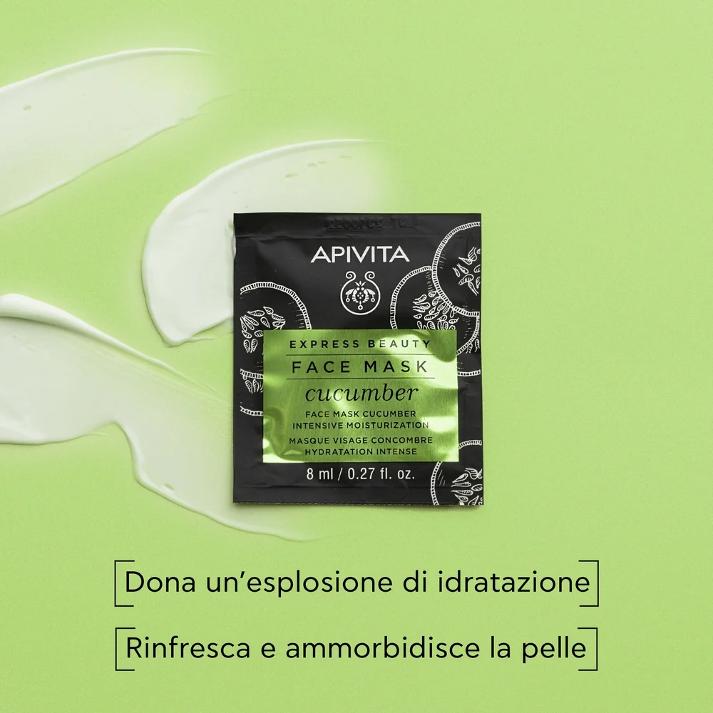 Express Beauty - Intensivt fugtgivende agurk ansigtsmaske - Fugtgivende ansigtsmaske