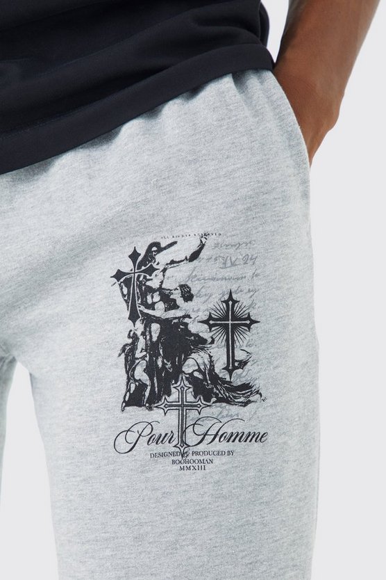 Jogginghose mit Pour Homme Print