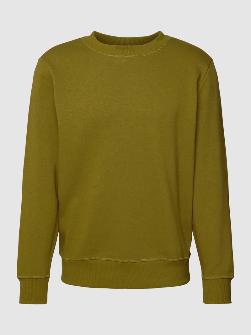 Sweatshirt mit Rundhalsausschnitt in schilf