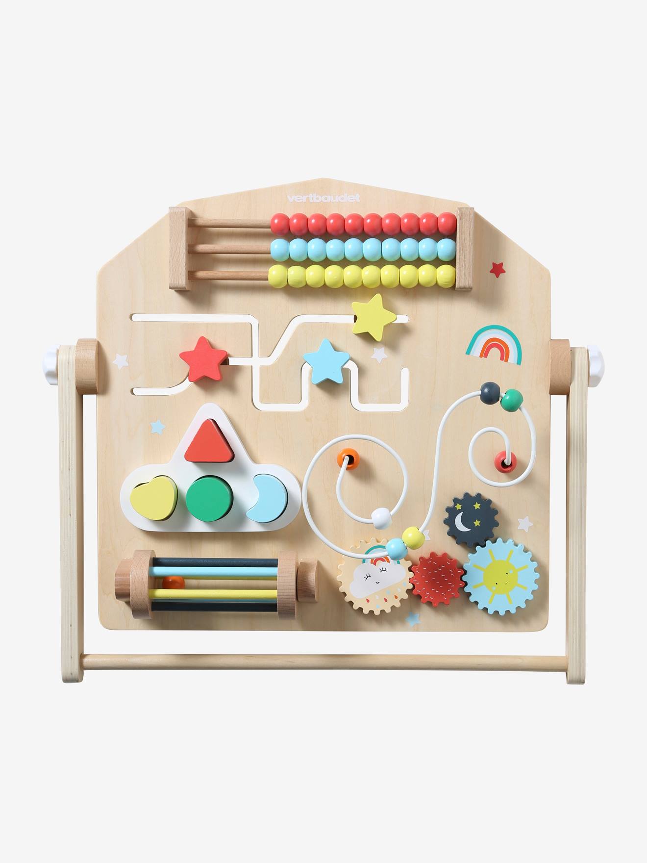 Planche d'activités verticale en bois FSC® multicolore
