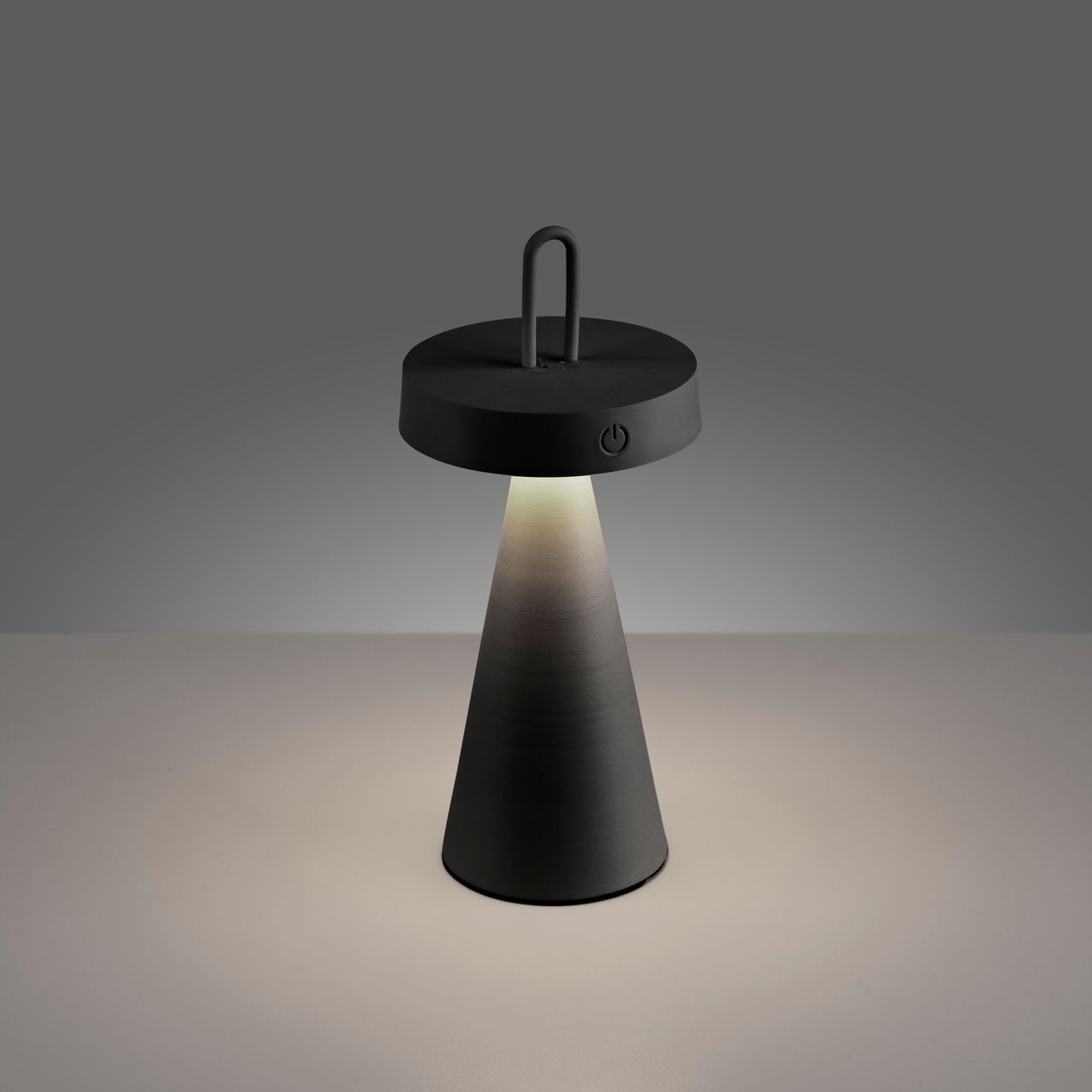 JUST LIGHT Akku Tischleuchte ALWA, 1x LED-Board/1,50Watt/2700Kelvin, IP44, Schwarz