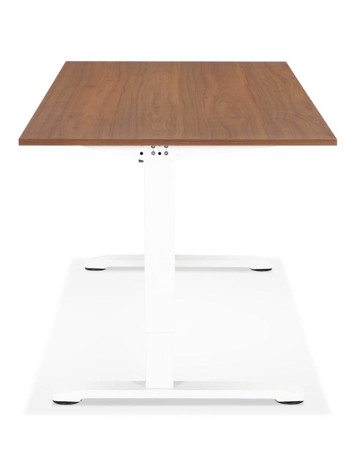 KADIMA DESIGN Schreibtisch höhenverstellbar 160x80 cm, Arbeitstisch geräumig in Braun-Weiß günstig kaufen