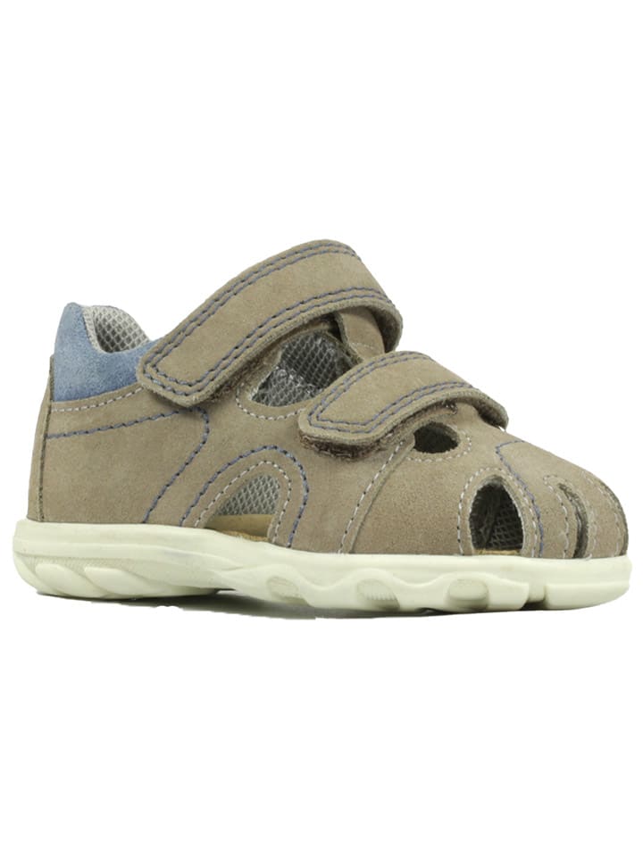 Richter Shoes Leder-Halbsandalen in Khaki günstig kaufen