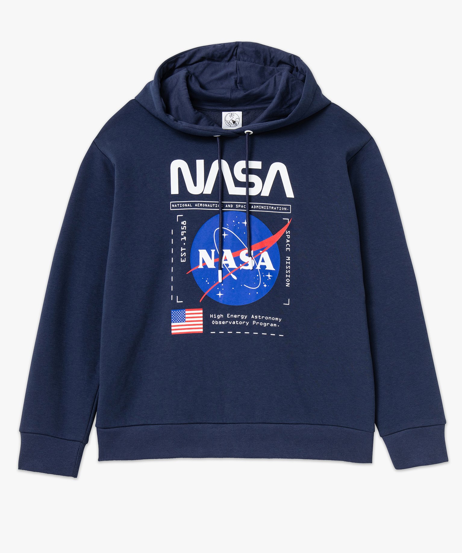 Sweat à capuche avec motif Nasa femme marine | GEMO